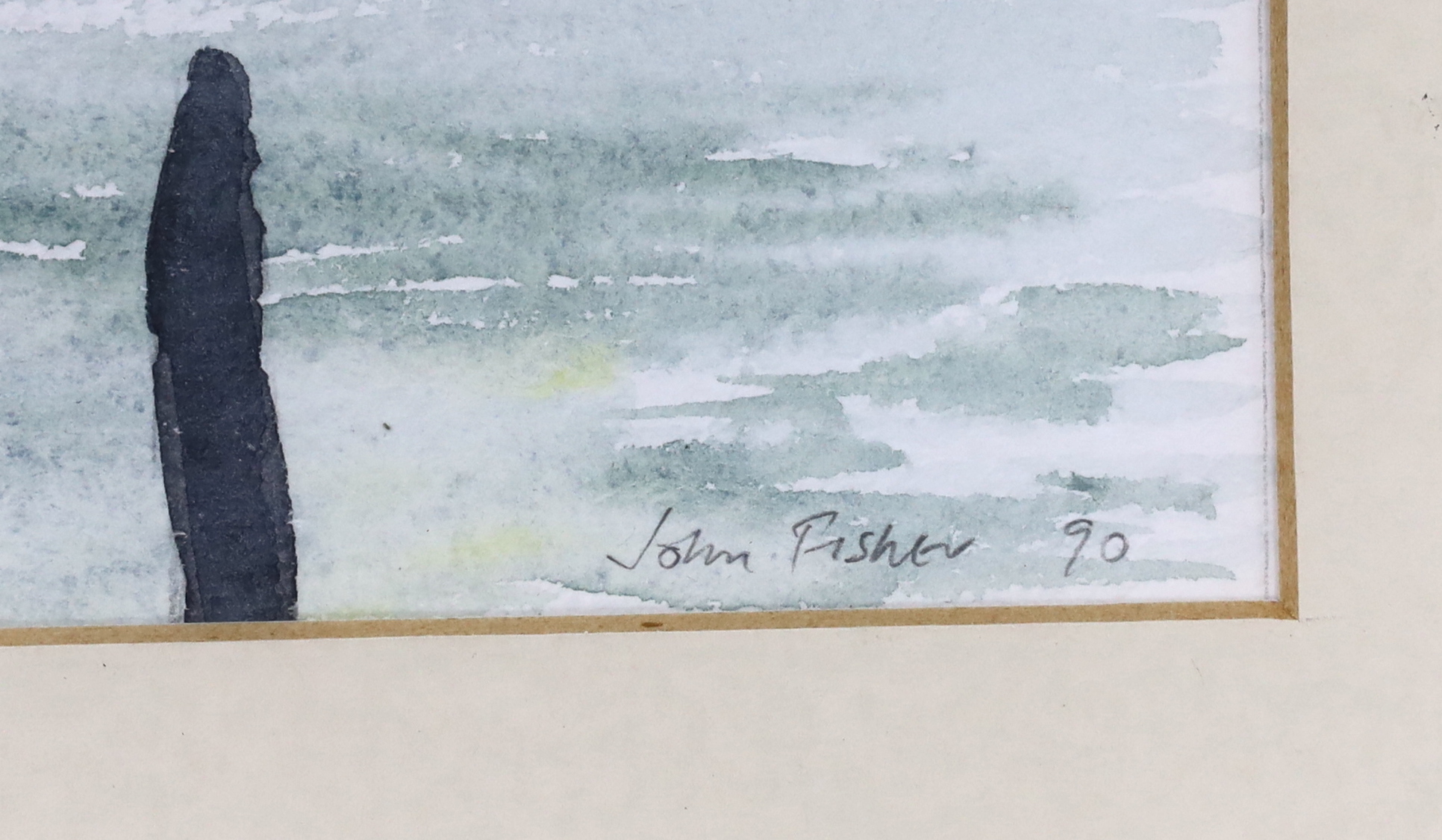 John Fisher (b.1938), watercolour, Venetian scene, signed and dated '90, 24 x 18cm